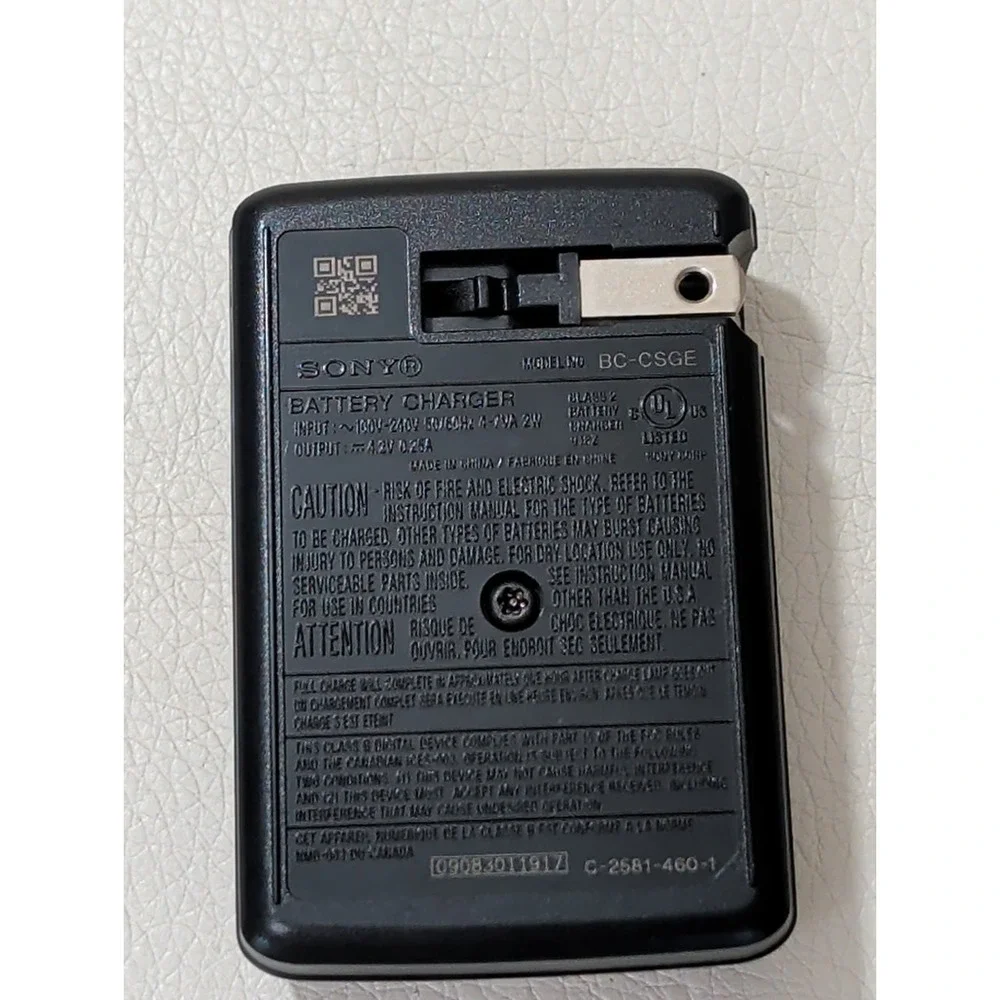 Sony BC-CSGE Battery Charger OEM G Type AC Wall For NP-BG1 NP-FG1 Digital Camera